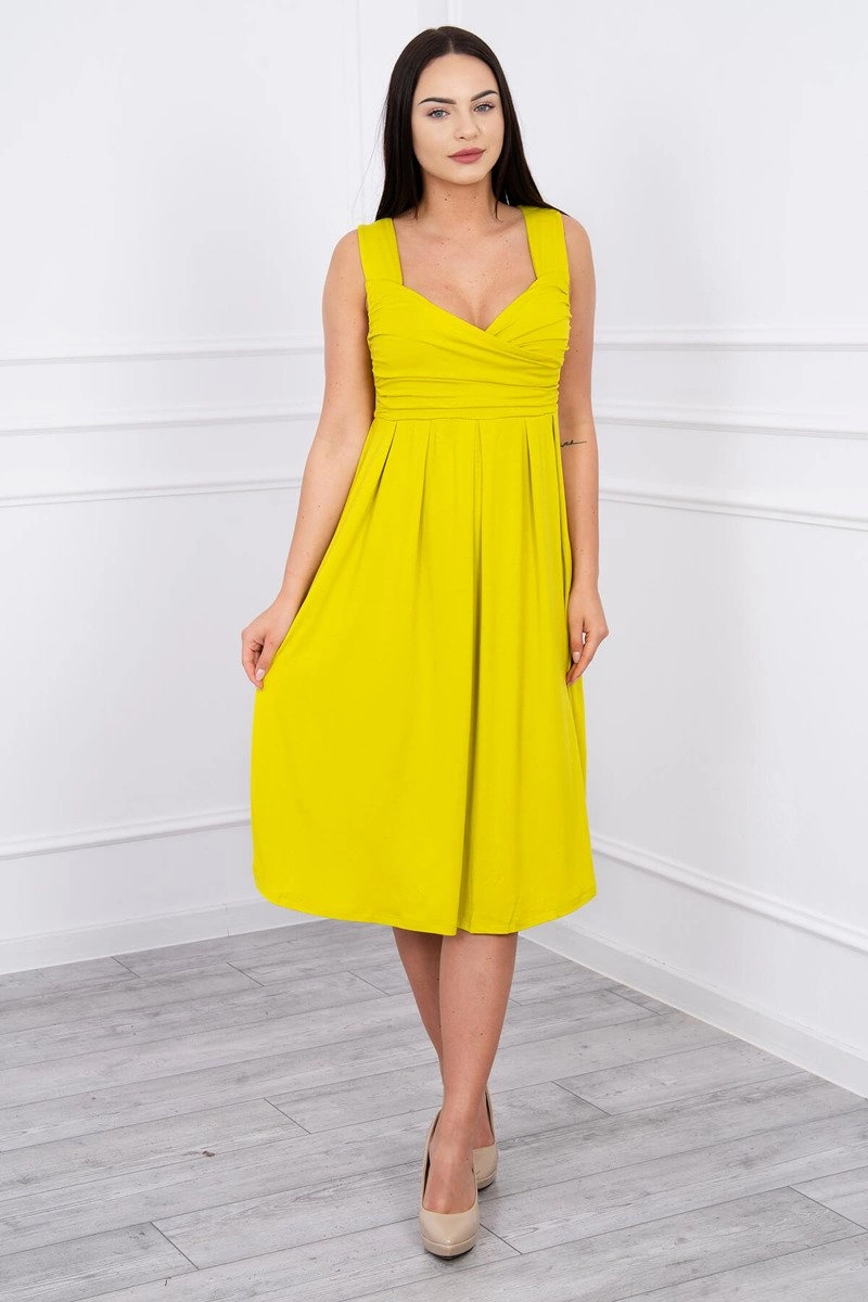 marka niezdefiniowana Dress with wide straps kiwi
