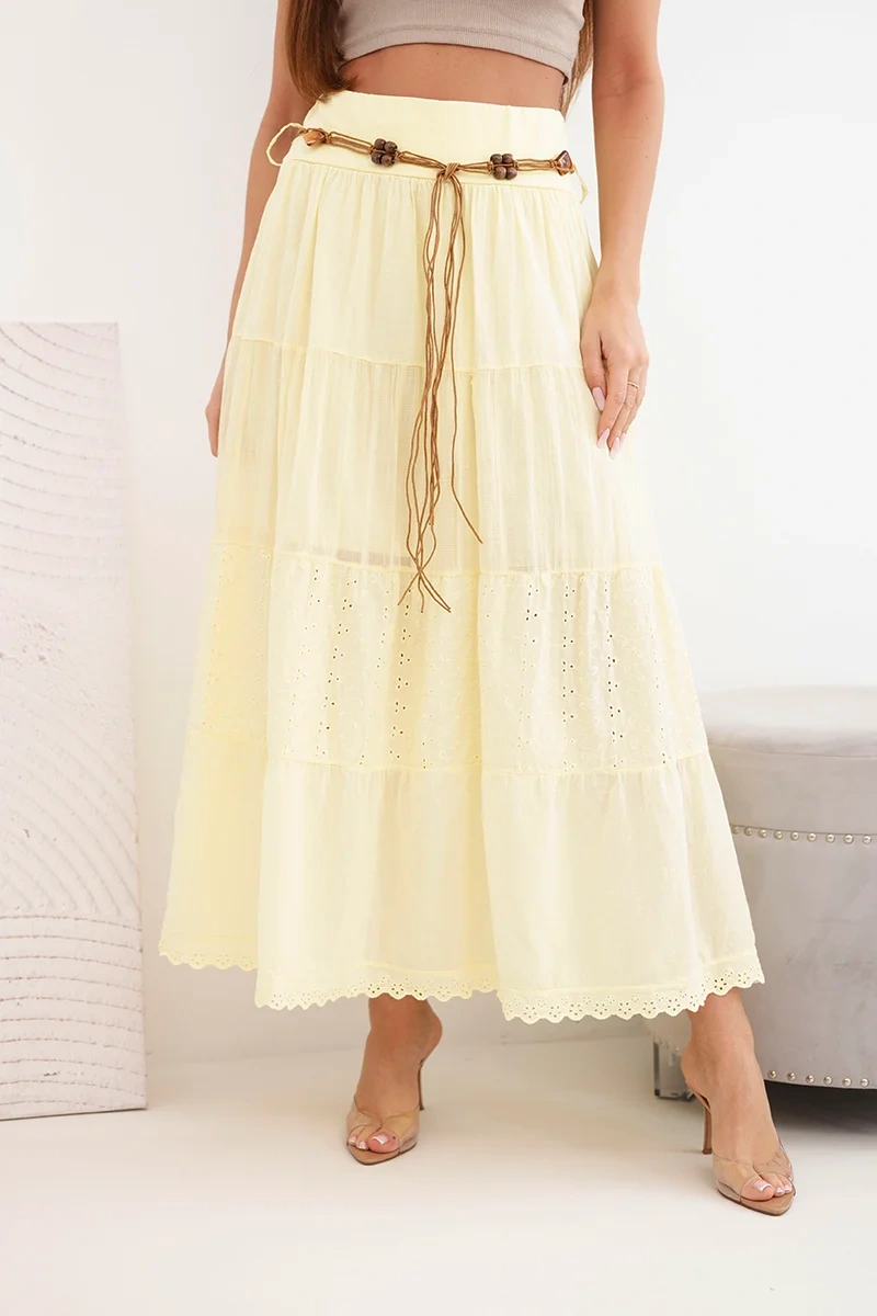 Dámská maxi sukně s vyšíváním