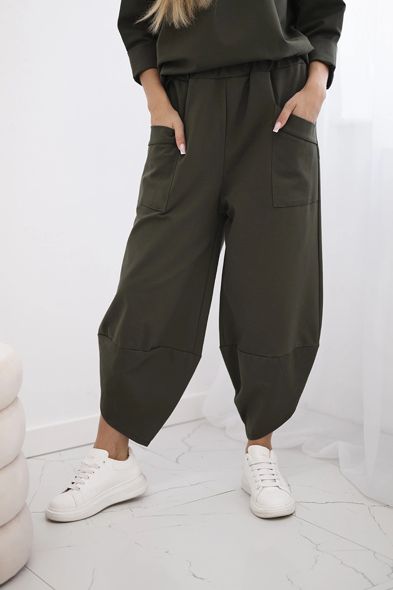 Set Punto Milano winter sweatshirt + pants khaki