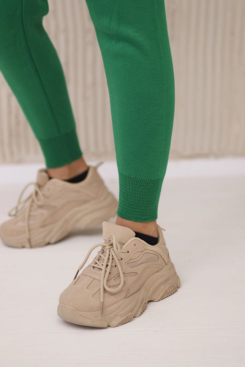 Two-piece sweater set green