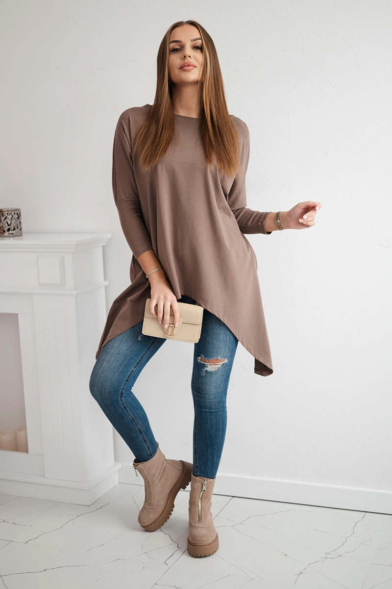 marka niezdefiniowana Blouse oversize cappuccino