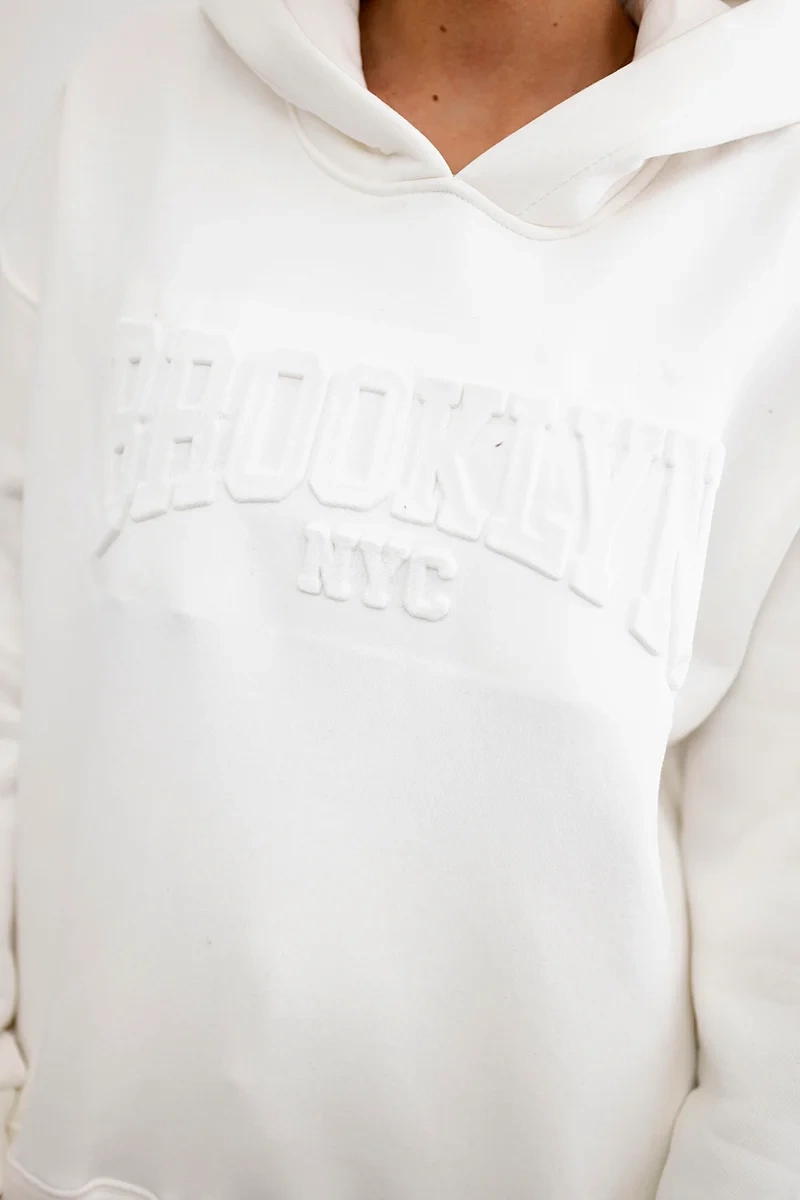 Insulated cotton set, sweatshirt + trousers Brooklyn ecru