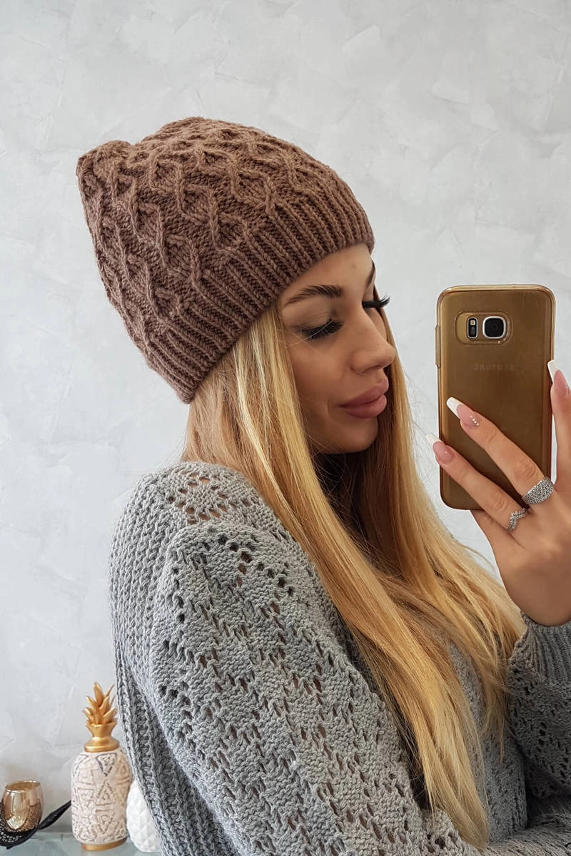 Kesi Cap with fleece Roma K224 mocca