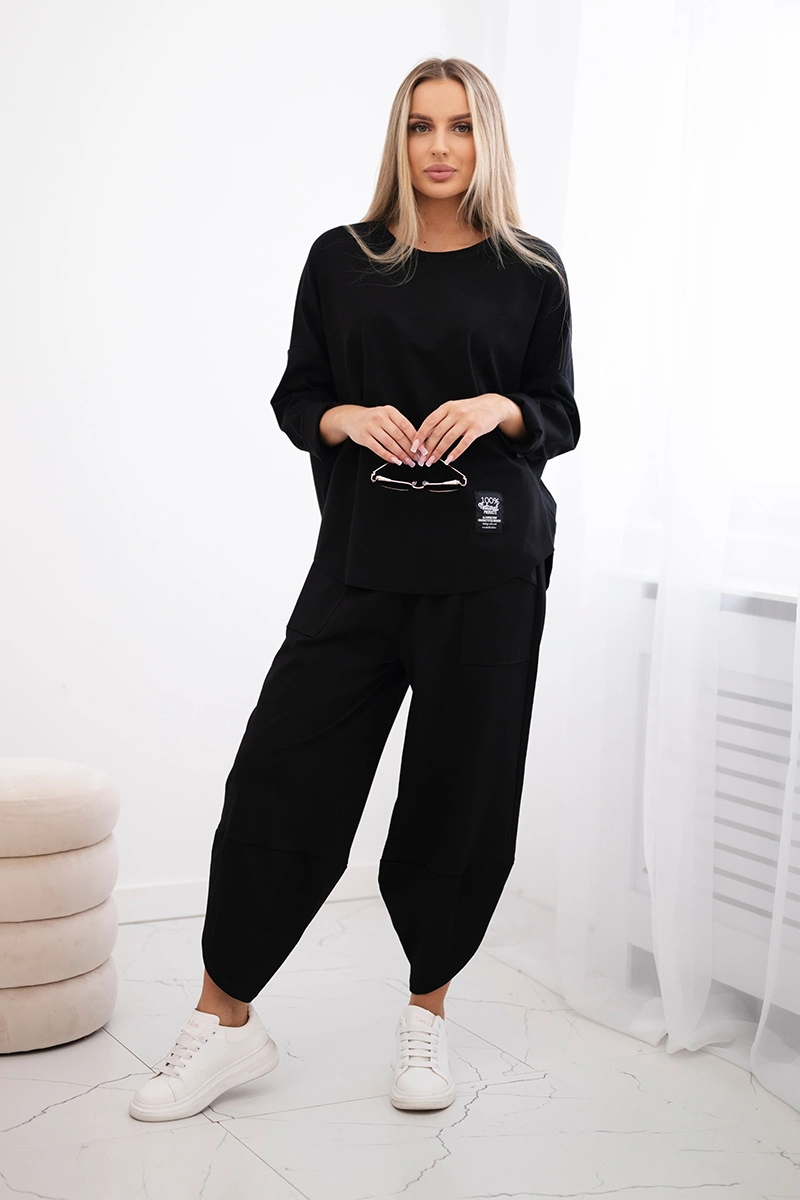 Włoski Set Punto Milano Winter sweatshirt + pants black