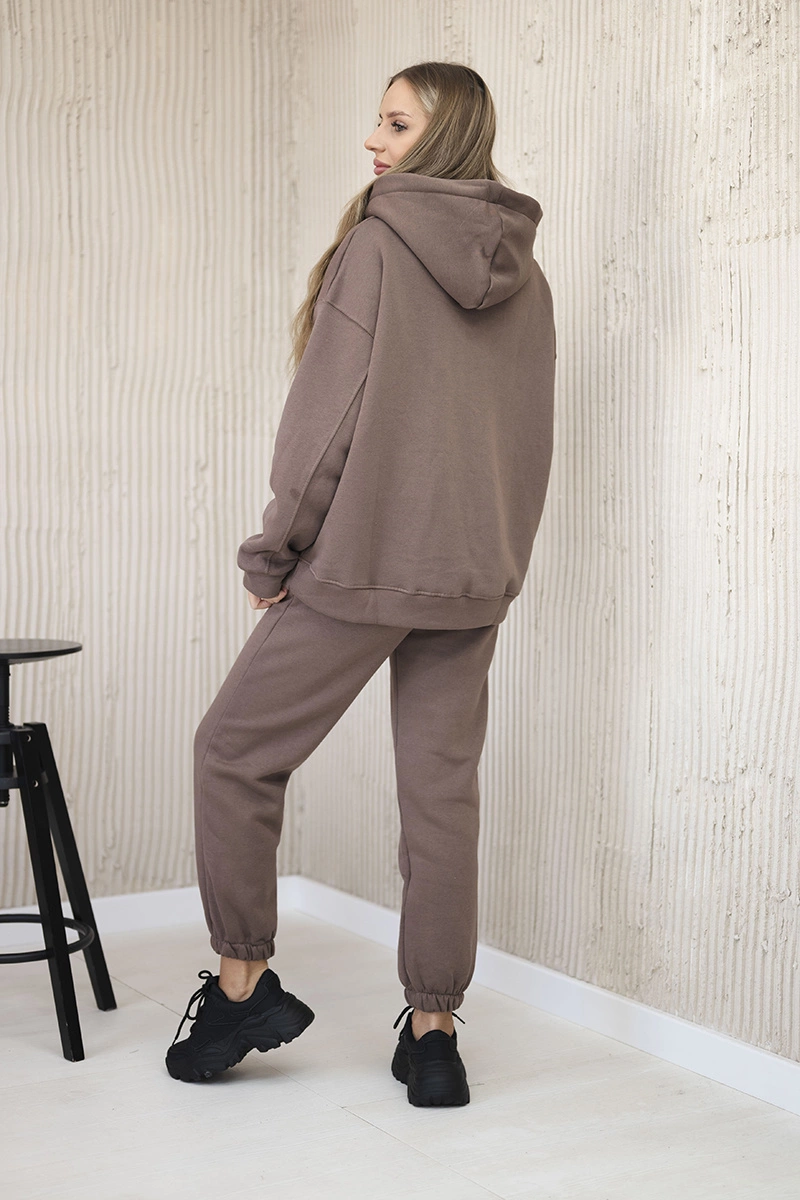 Cotton set with embroidered Paradise mocca inscription