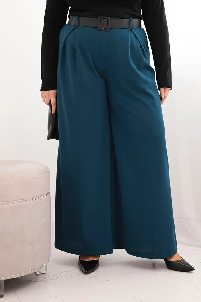 Kesi Plus Size nohavice s širokými nohavicami