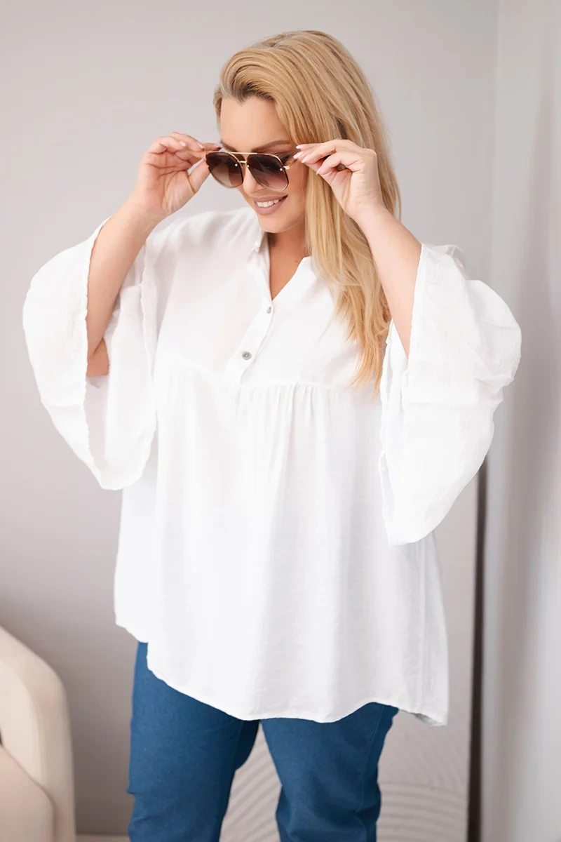 Блуза Kesi с големи размери и плисирани ръкави