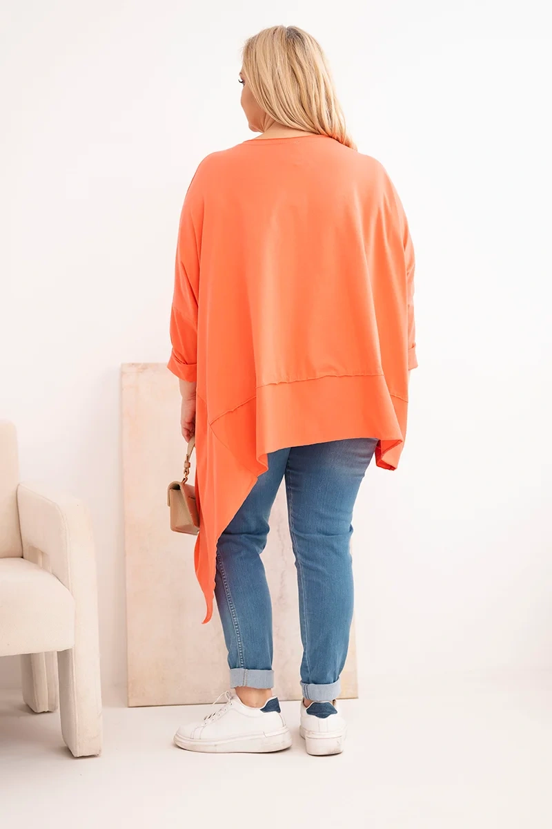 Plus size tunika s asymetrickým spodkom