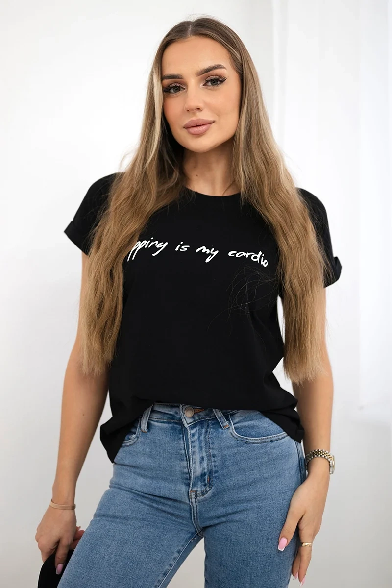 Shopping blouse is my cardio black