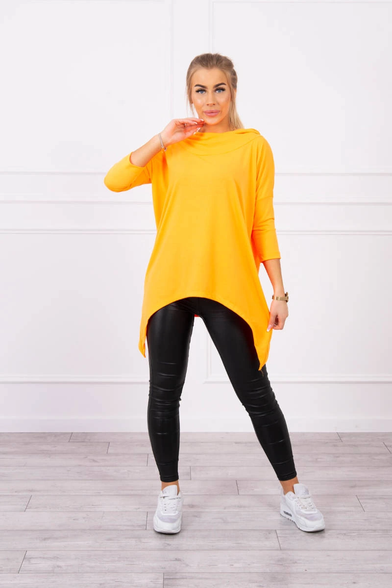 Sweatshirt with wing print orange neon