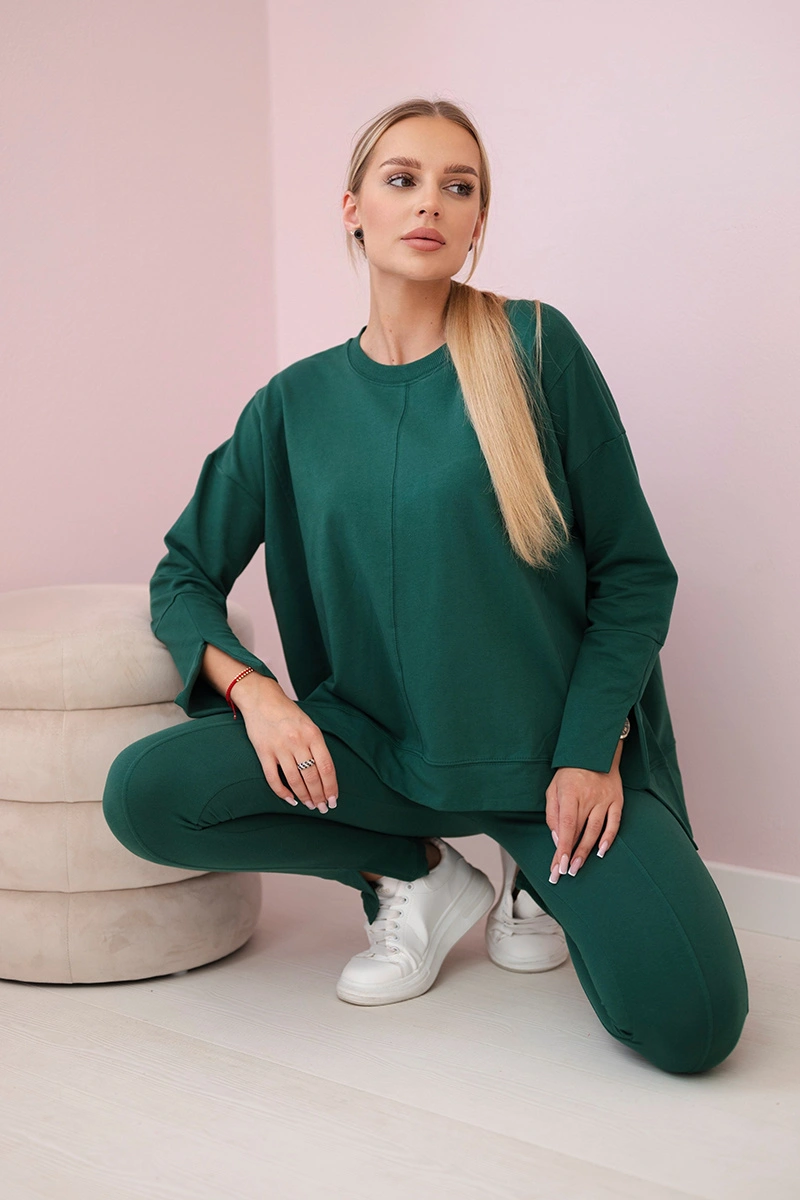 Complete with oversize blouse green