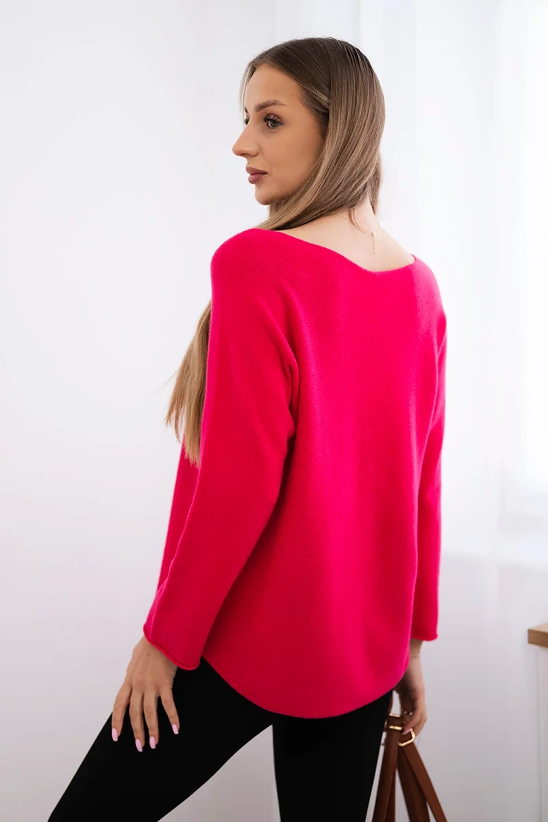 Kesi Włoski Crew neck sweater fuchsia