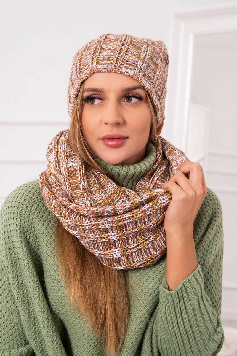 Dámská souprava s fleecem 4 Pory Roku K263 camel+white