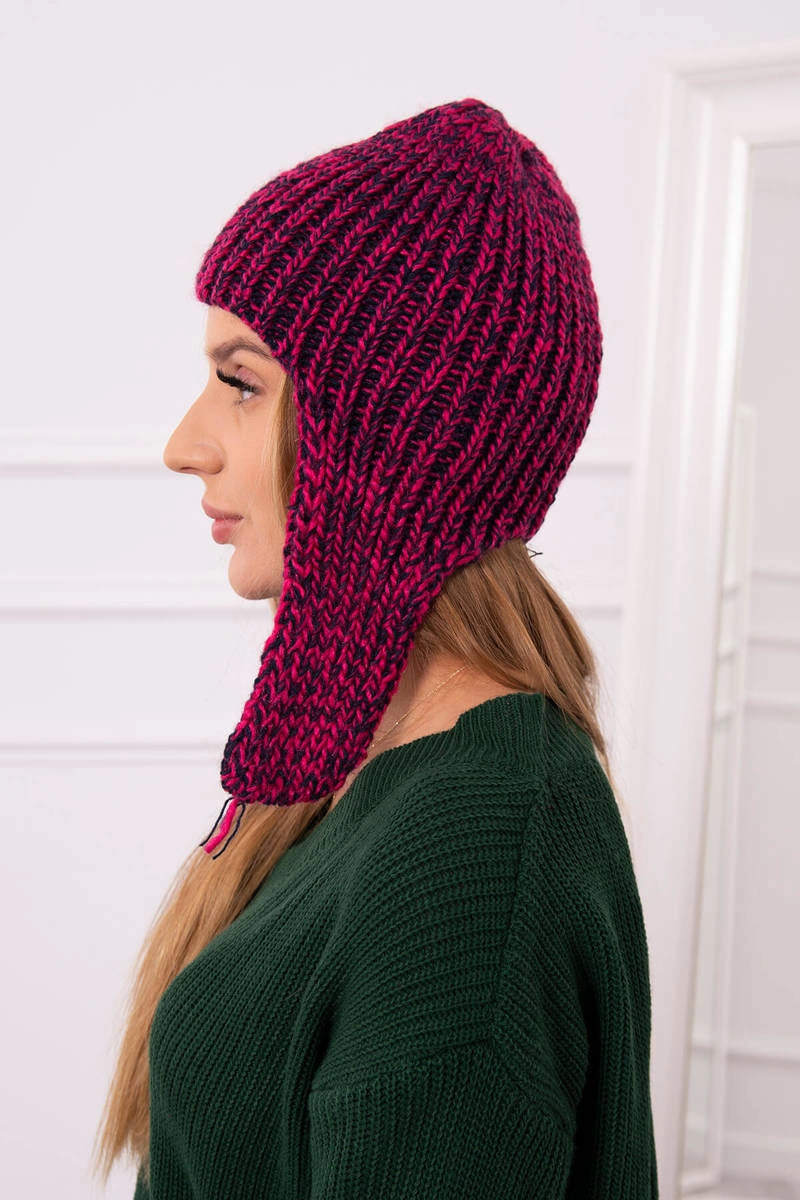 marka niezdefiniowana Women&#039;s long eared cap Jana K314 fuchsia + black