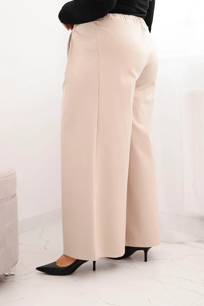 Plus size nohavice s širokými nohavicami