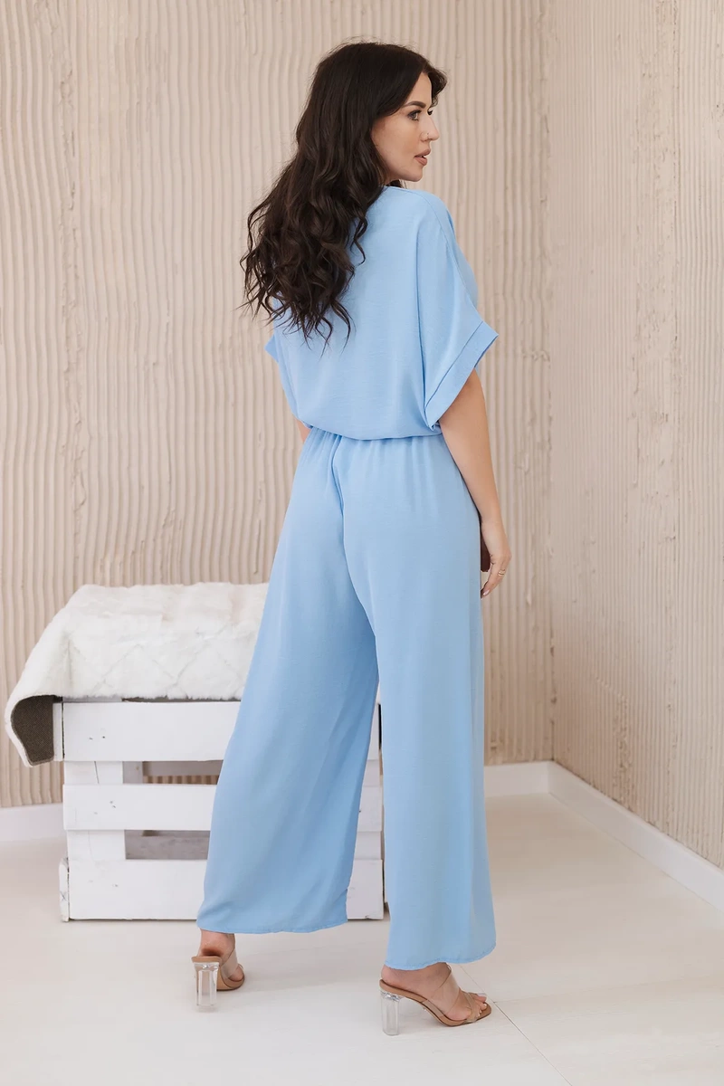 Set of blouses with blue trousers