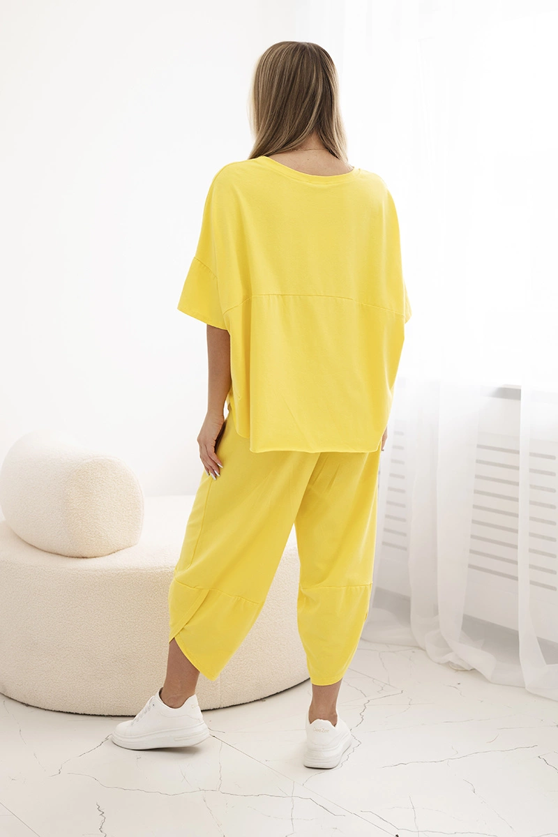 Women&#039;s set T-shirt + pants - yellow