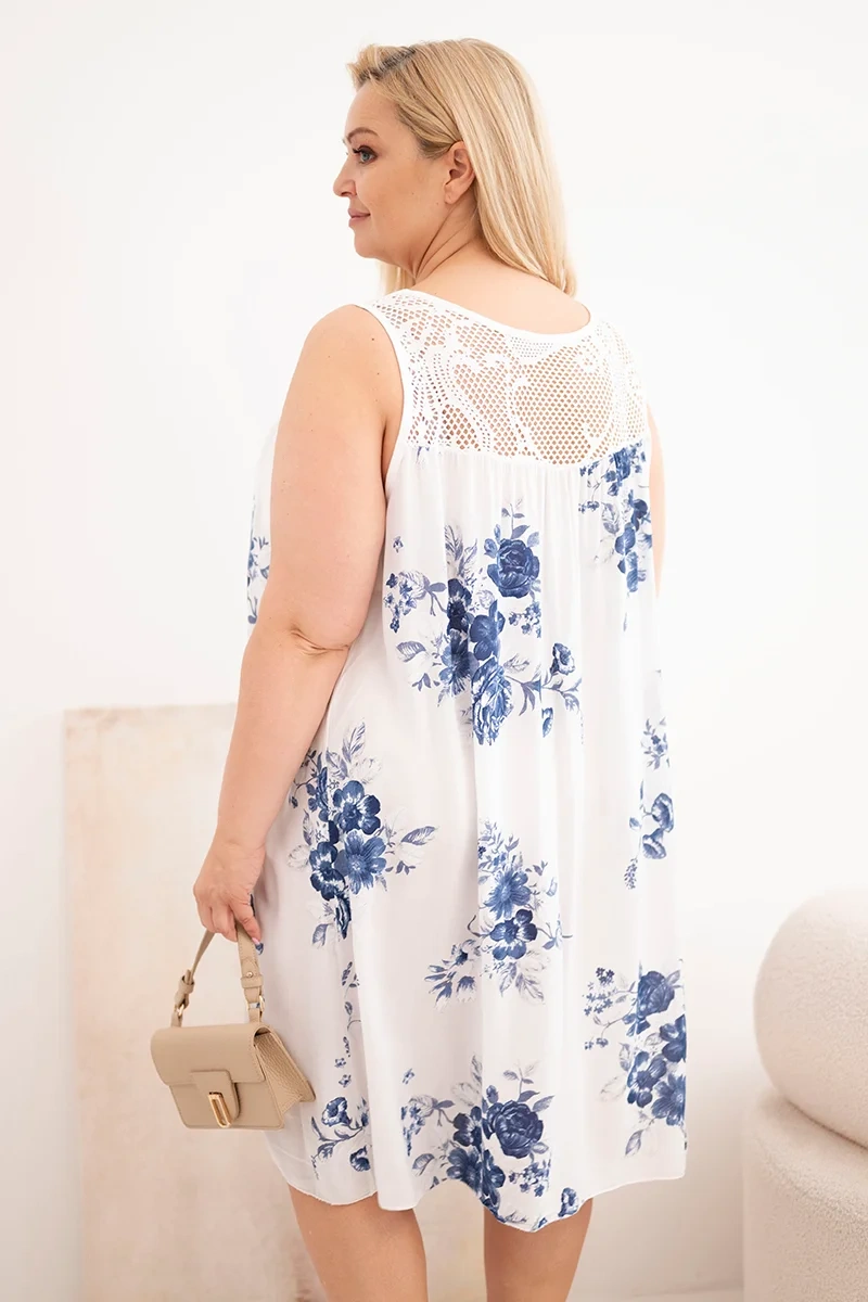 Kesi Włoski plus-size šaty s čipkovým topom