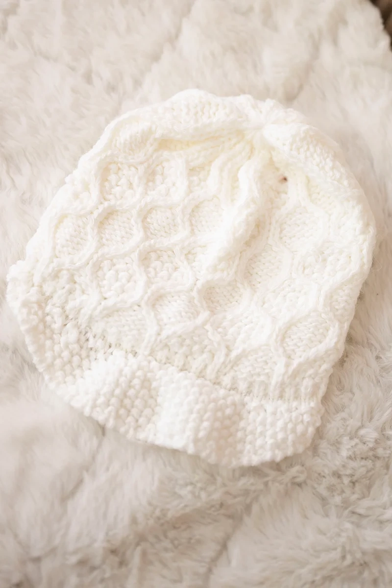 marka niezdefiniowana Cap with fleece Roma Bis K235 ecru