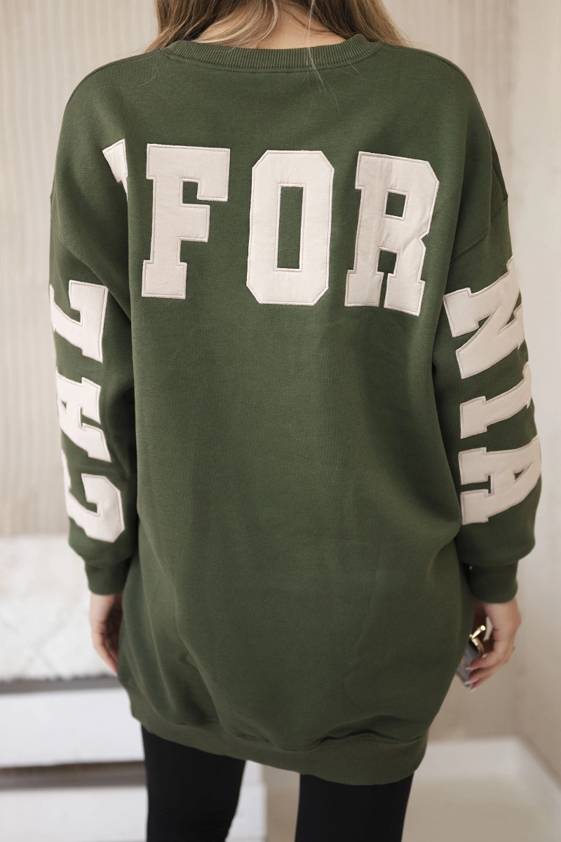 Insulated sweatshirt with California khaki inscription