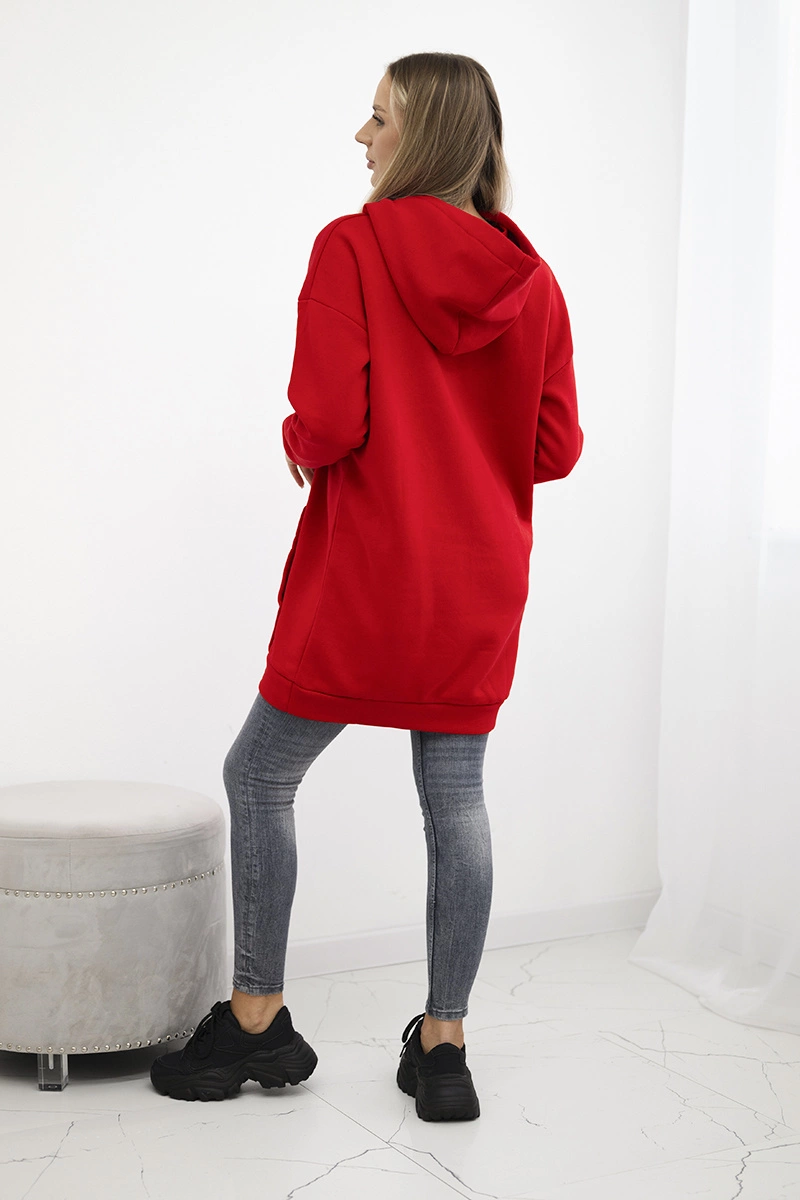 Hoodie with red patches