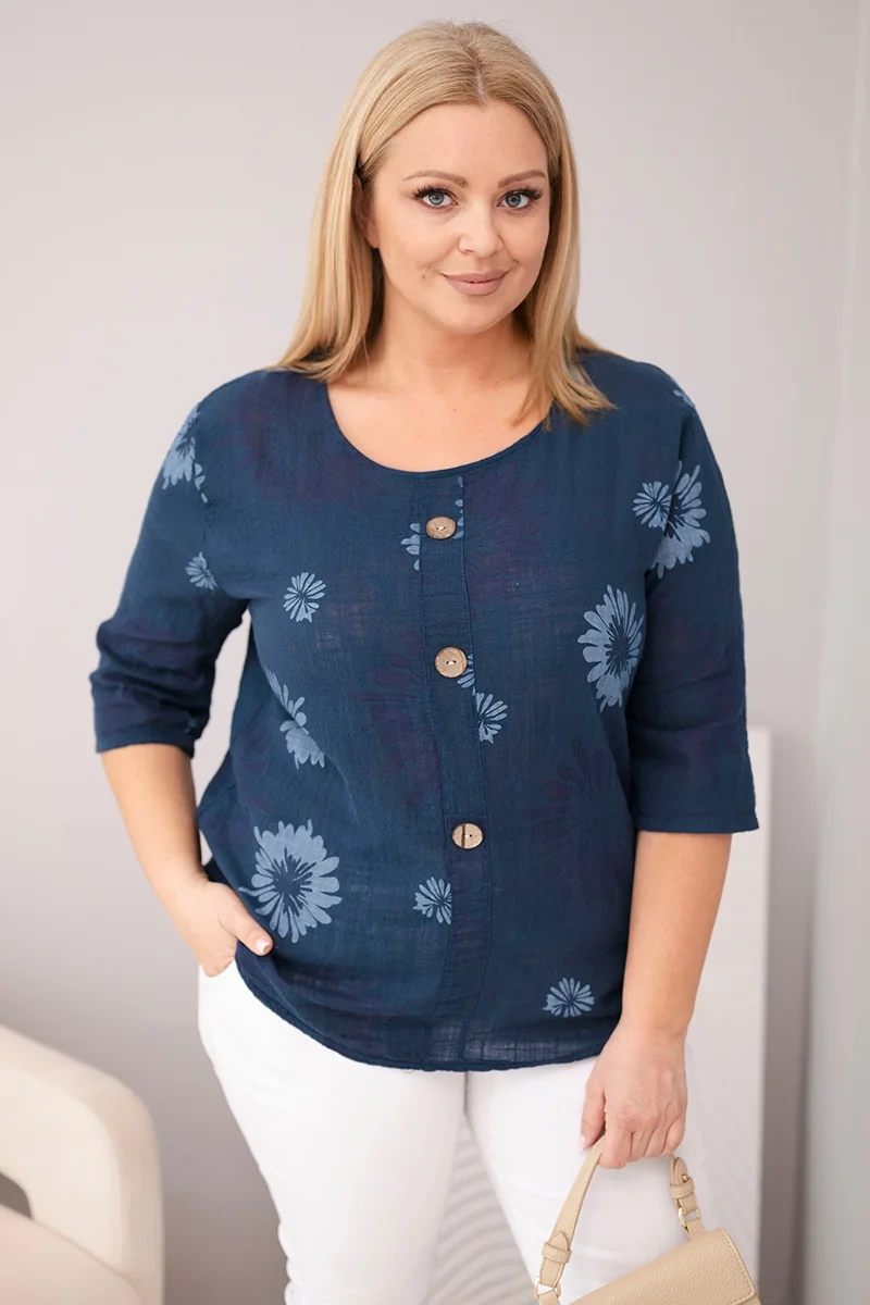 Kesi dámská halenka plus size s krátkými rukávy