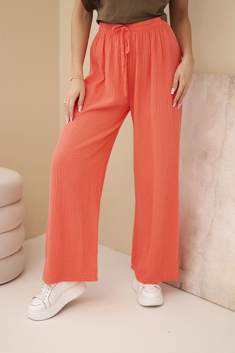 Муселинени панталони с широки крачоли Kesi Włoski