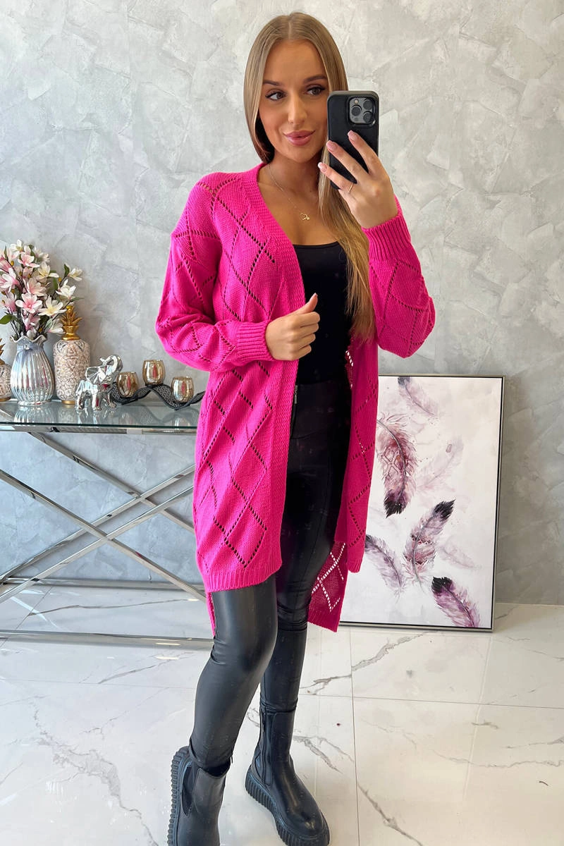 Sweater with geometric pattern pink
