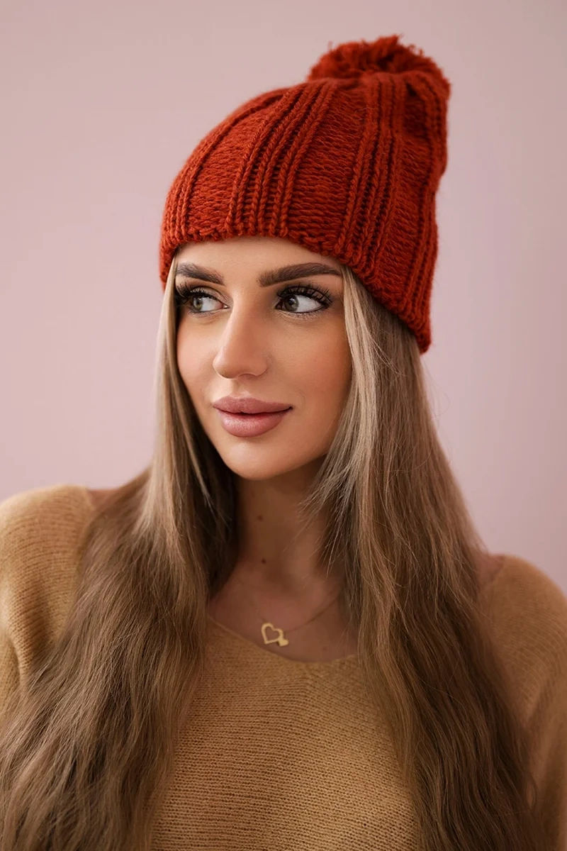 Kesi Čapica s fleece Idalia K284 hnedá