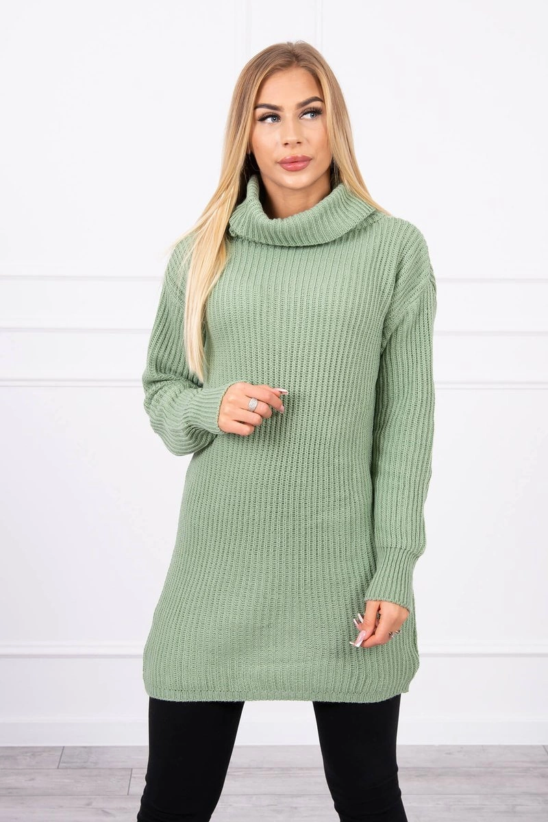 Kesi Sweater with golf dark mint