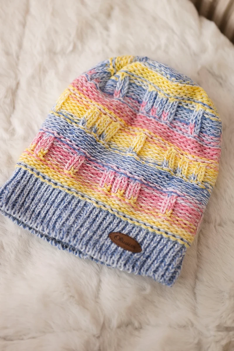 Kesi Cap with fleece Patrycja K254 purple + blue
