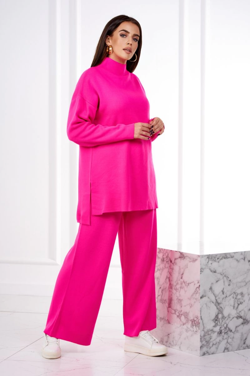 2-piece sweater set pink neon