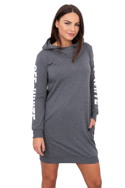 Women's sweatshirt dress Off White Kesi - dark gray melange