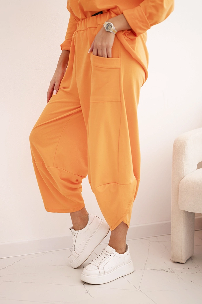Kesi Włoski Cotton set sweatshirt + pants orange