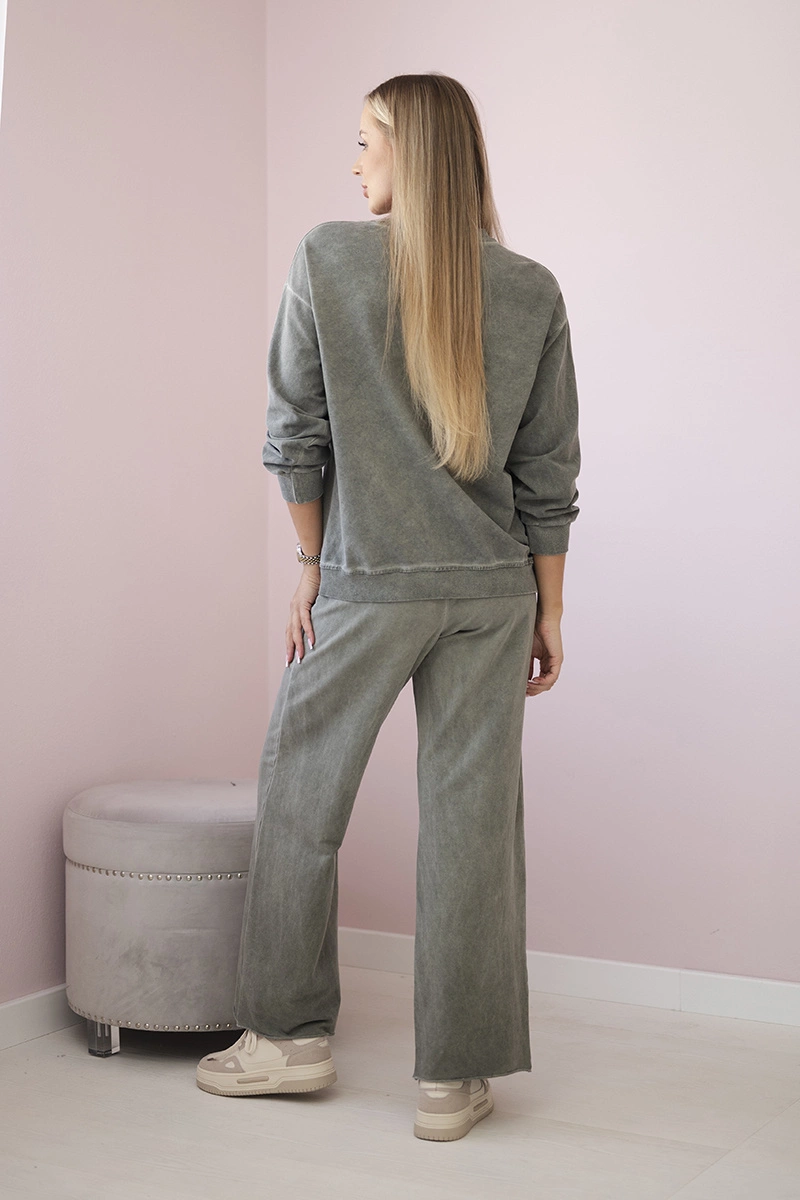 Włoski Cotton set Angel sweatshirt + pants khaki