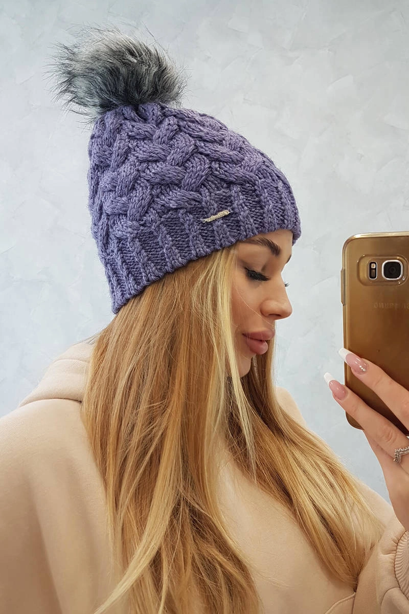 marka niezdefiniowana Cap with fleece Daria K217 purple
