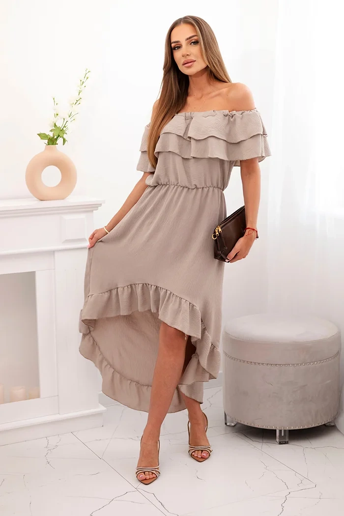 Kesi Włoski Women&#039;s off-the-shoulder dress with a longer back fango