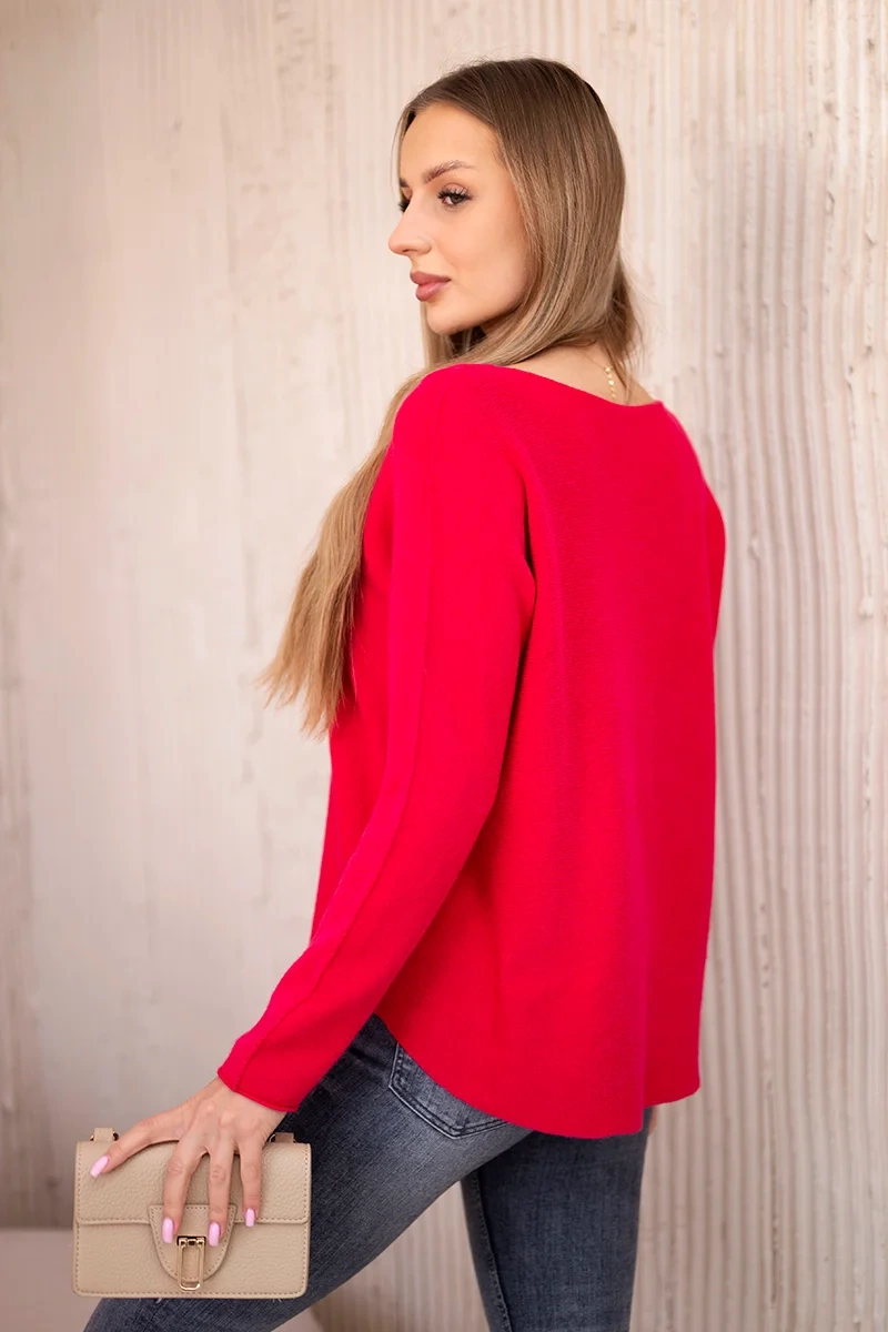 Kesi Włoski V-neck sweater fuchsia