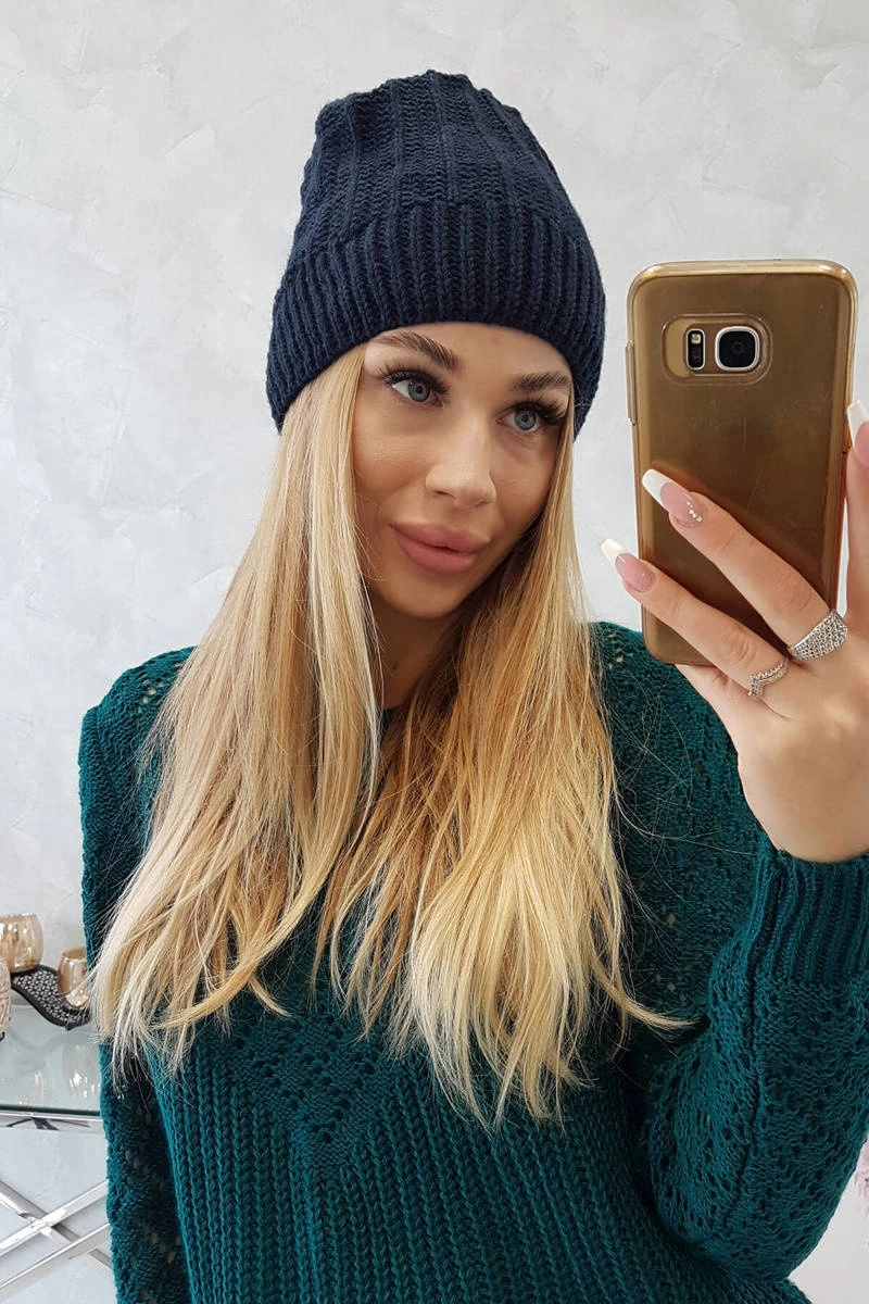 Kesi Čapica s fleece Anna K238 námornícka modrá