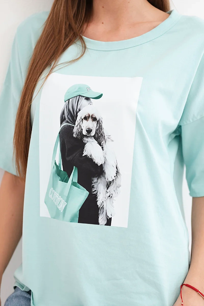Kesi dámsky oversized top s krátkym rukávom