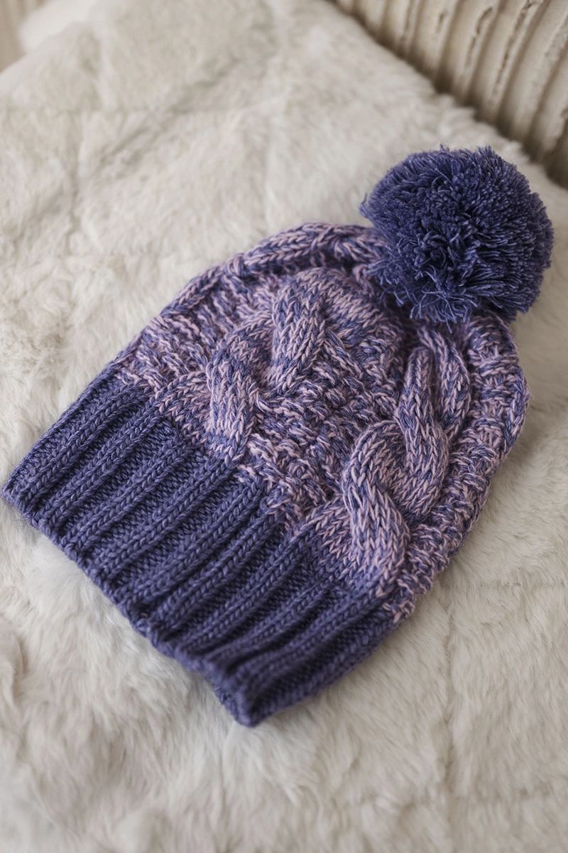Kesi Čapica s fleece Paryż K213 fialová + púdrová ružová