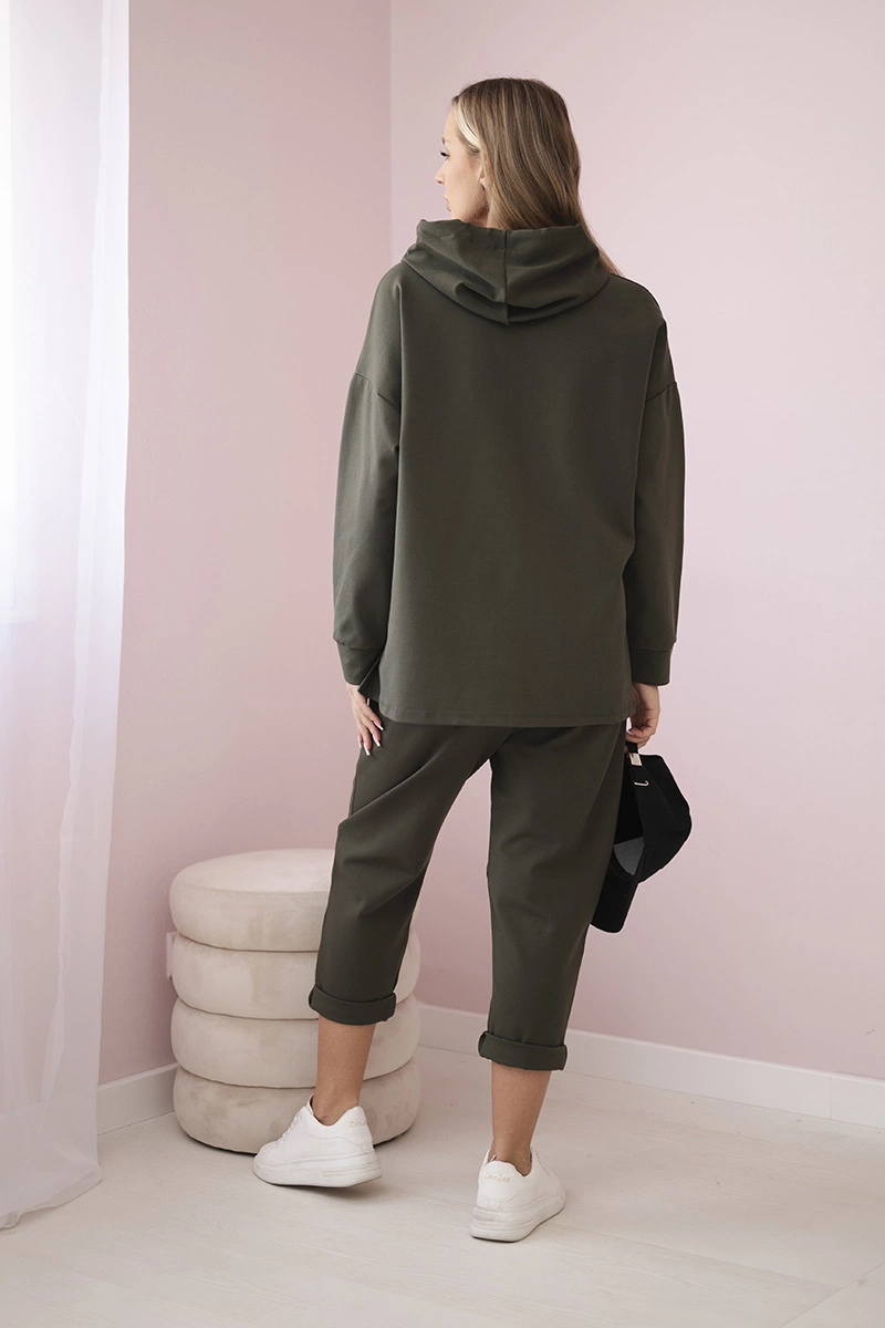 Set Punto Milano winter hoodie + khaki pants