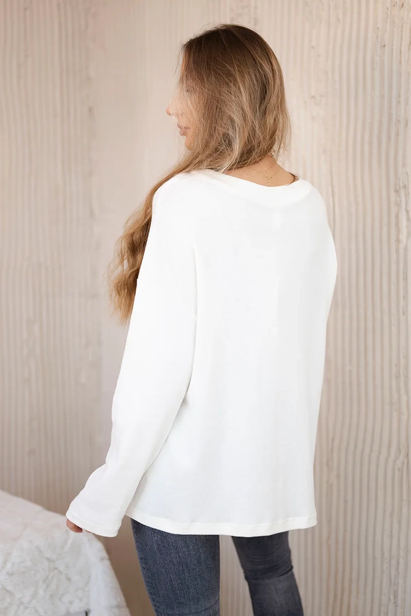 Kesi Włoski Blouse with necklace ecru