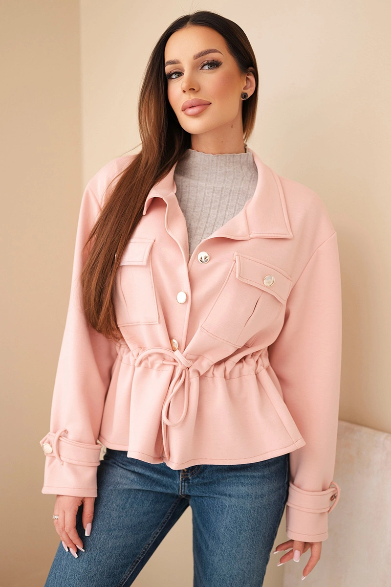 Dámská mikina na zip stahovací