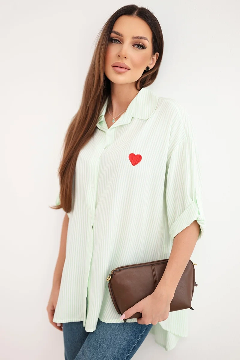 Dámská viskózová halenka s krajkovými rukávy