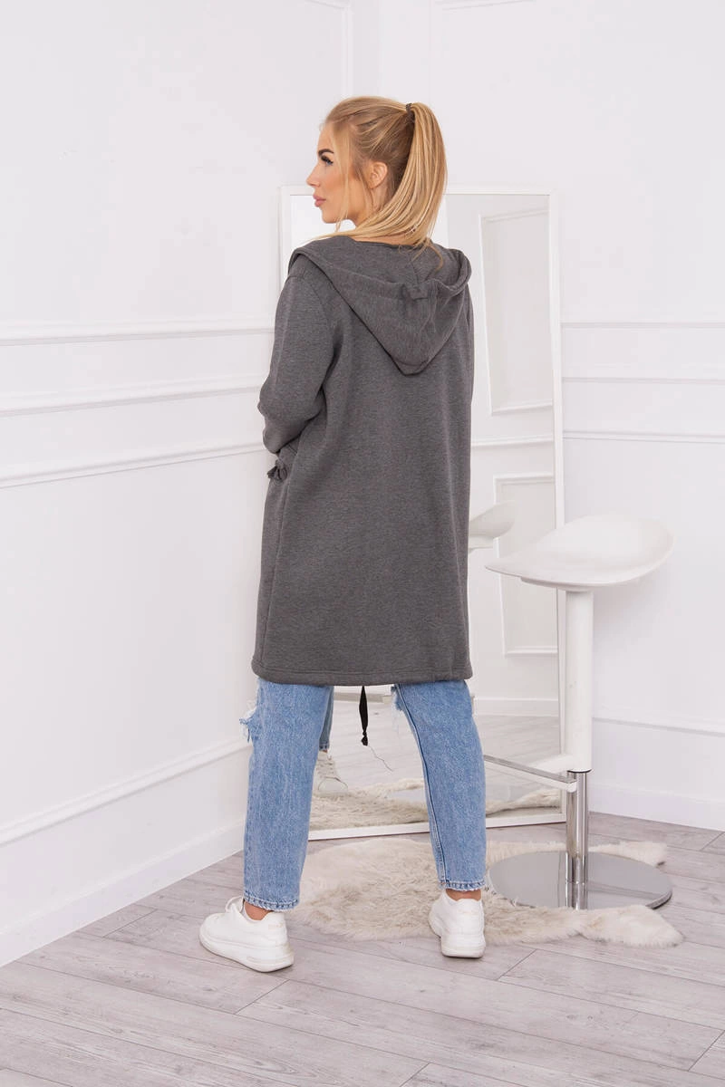 Insulated raincoat with graphite hood