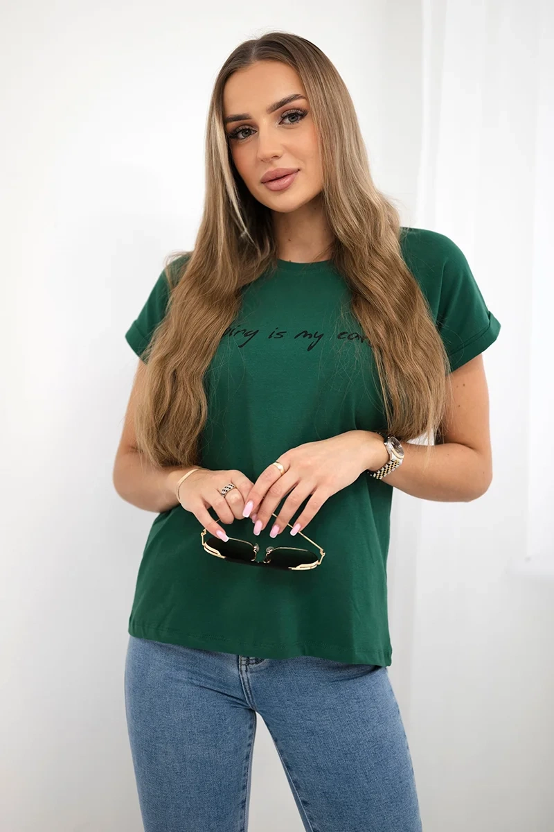 Shopping blouse is my cardio dark green