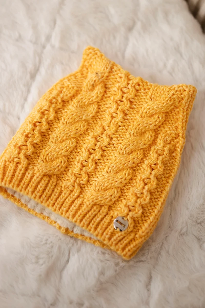 marka niezdefiniowana Cap with fleece Rabbid K237 mustard