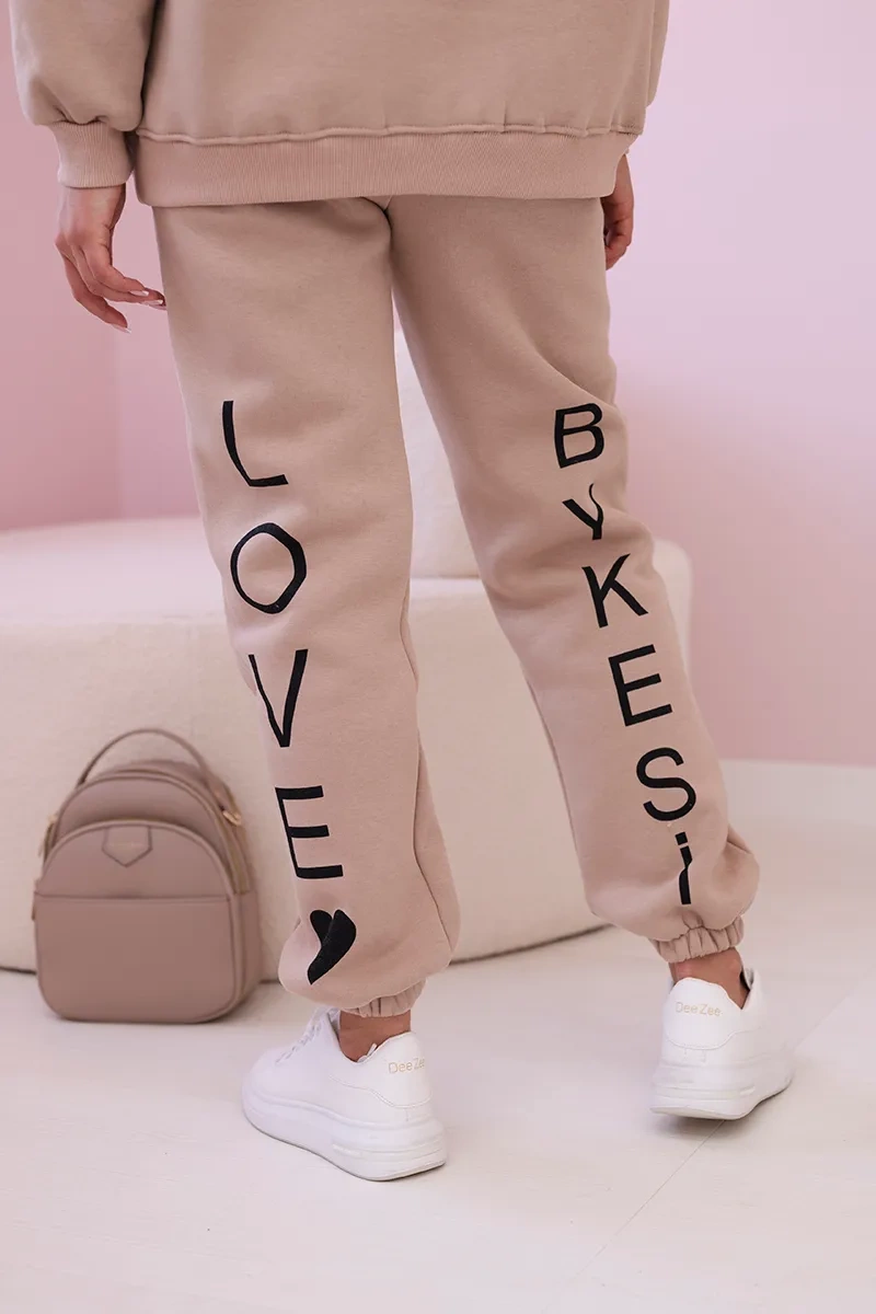 Cotton set with light beige print