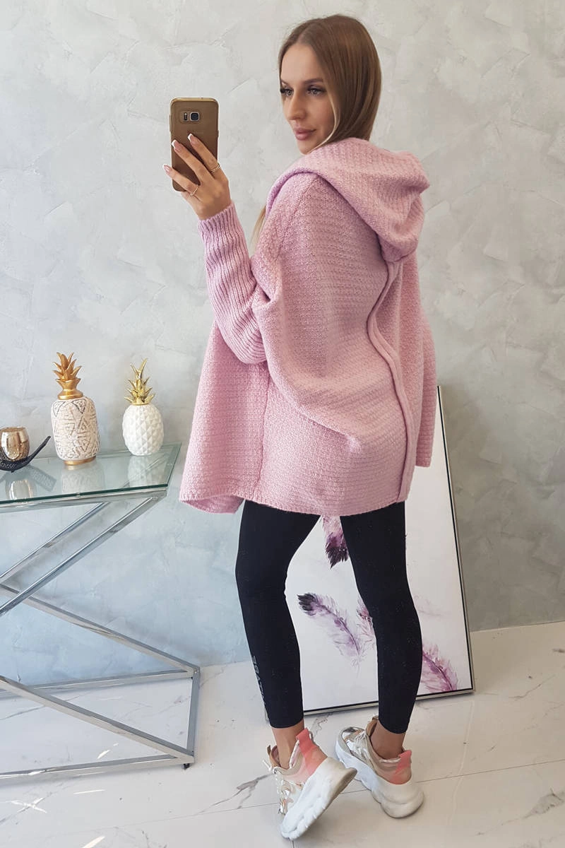 Kesi Hooded sweater with batwing sleeve purple